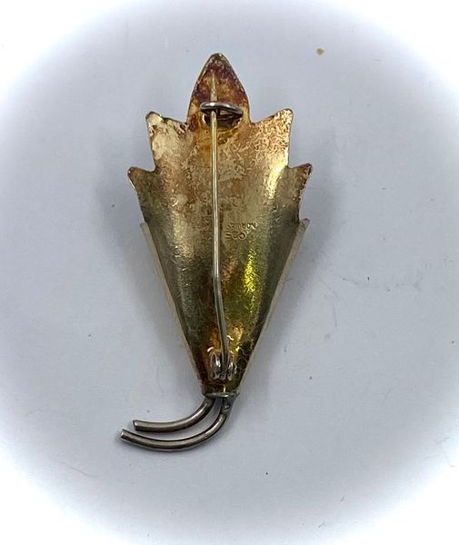 Hovedbilde 925 sølv brosje med emalje K.A.Rasmussen