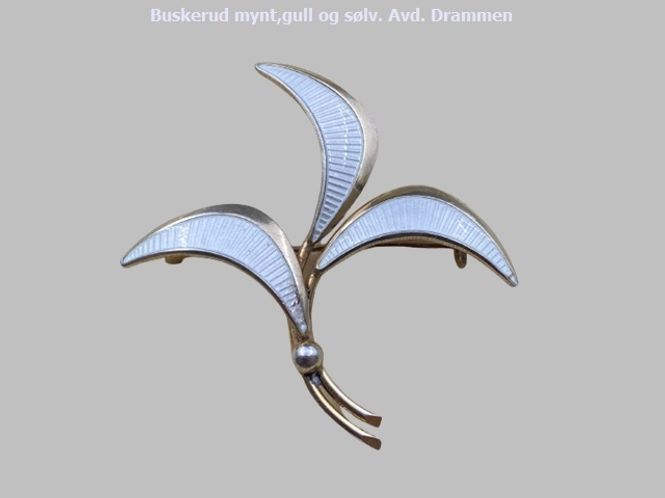 Hovedbilde 925 sølv brosje med emalje.