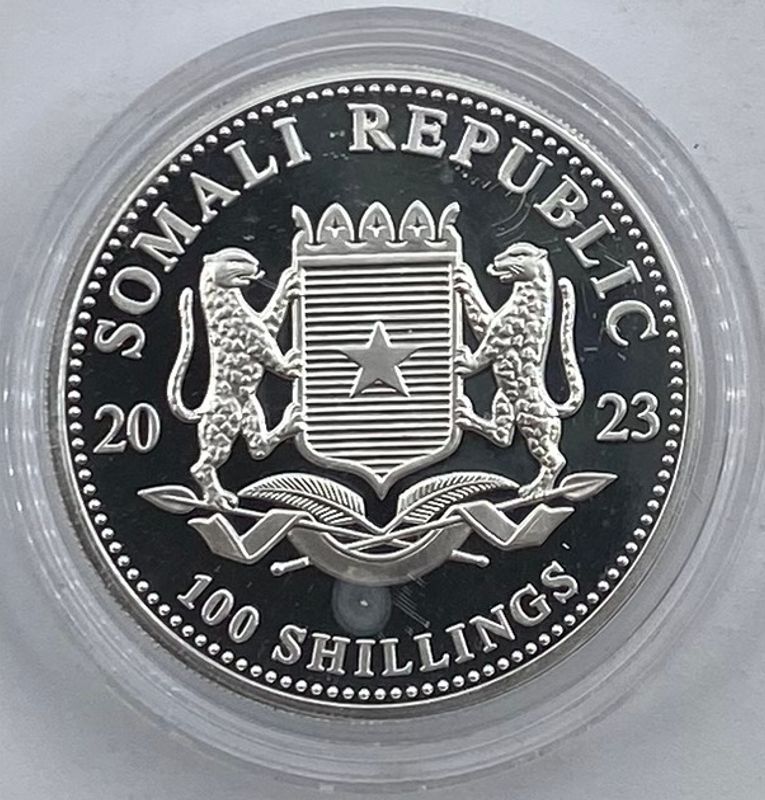 Somalia: 100 shilling 2023. Elefant