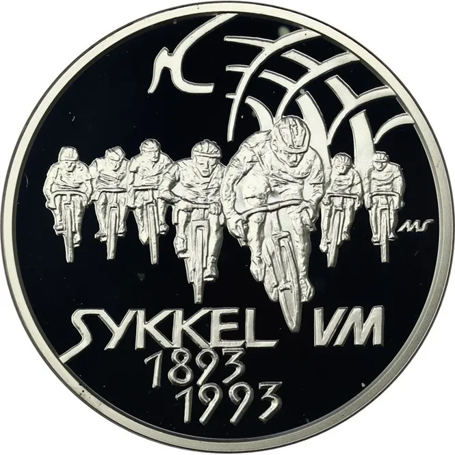Hovedbilde 100 Kroner 1993 Landeveissykling