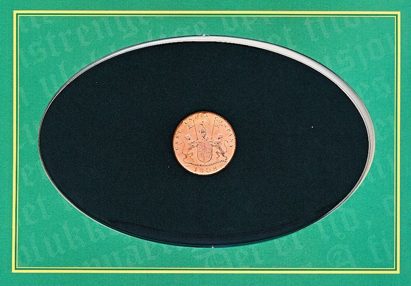 East India Company kobbermynter - Årstall: 1808