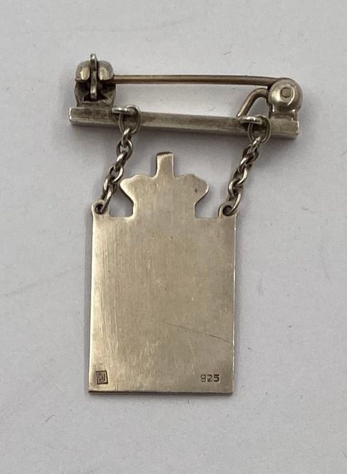 Hovedbilde Pin/Brosje Kong Christian X. 925 sølv med emalje ...