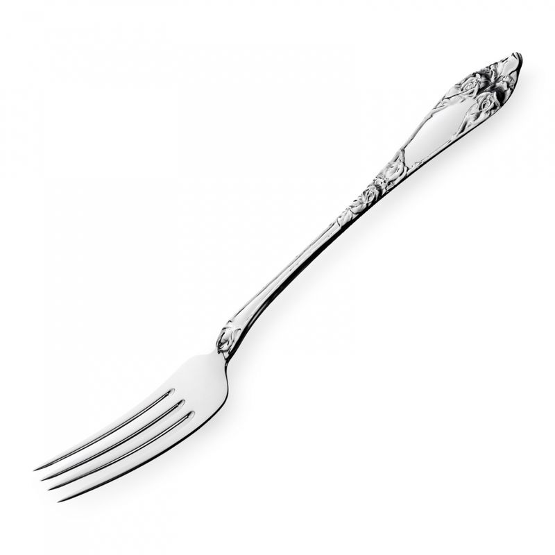 Opphøyd rose: Stor spisegaffel 20,7 cm