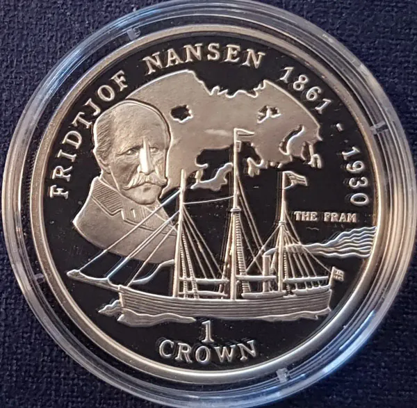 Hovedbilde Isle of Man: 1 crown 1997 - Fridtjof Nansen