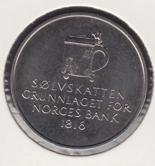 Hovedbilde 5 kr 1991 Norges Bank 175 år kv. 0
