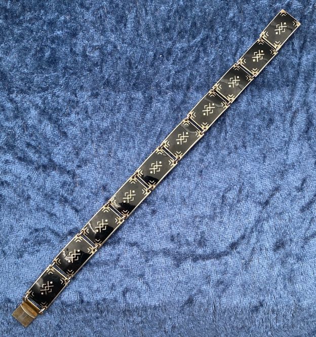 Hovedbilde Forgylt 925 sølv armbånd med emalje av Bernhard  ...