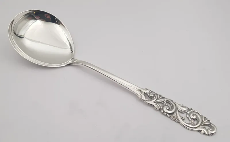 Telesølv: Serveringsskje/Kompottskje 19 cm.