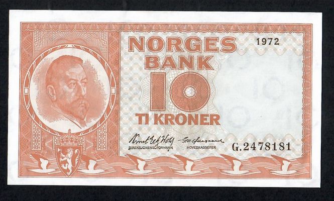 Hovedbilde 10 kr 1972. Kv. 1+