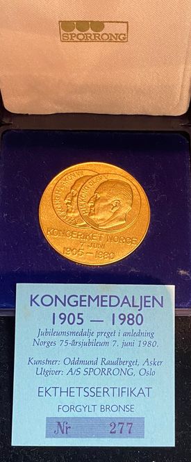 Hovedbilde Kongemedaljen 1905 - 1980